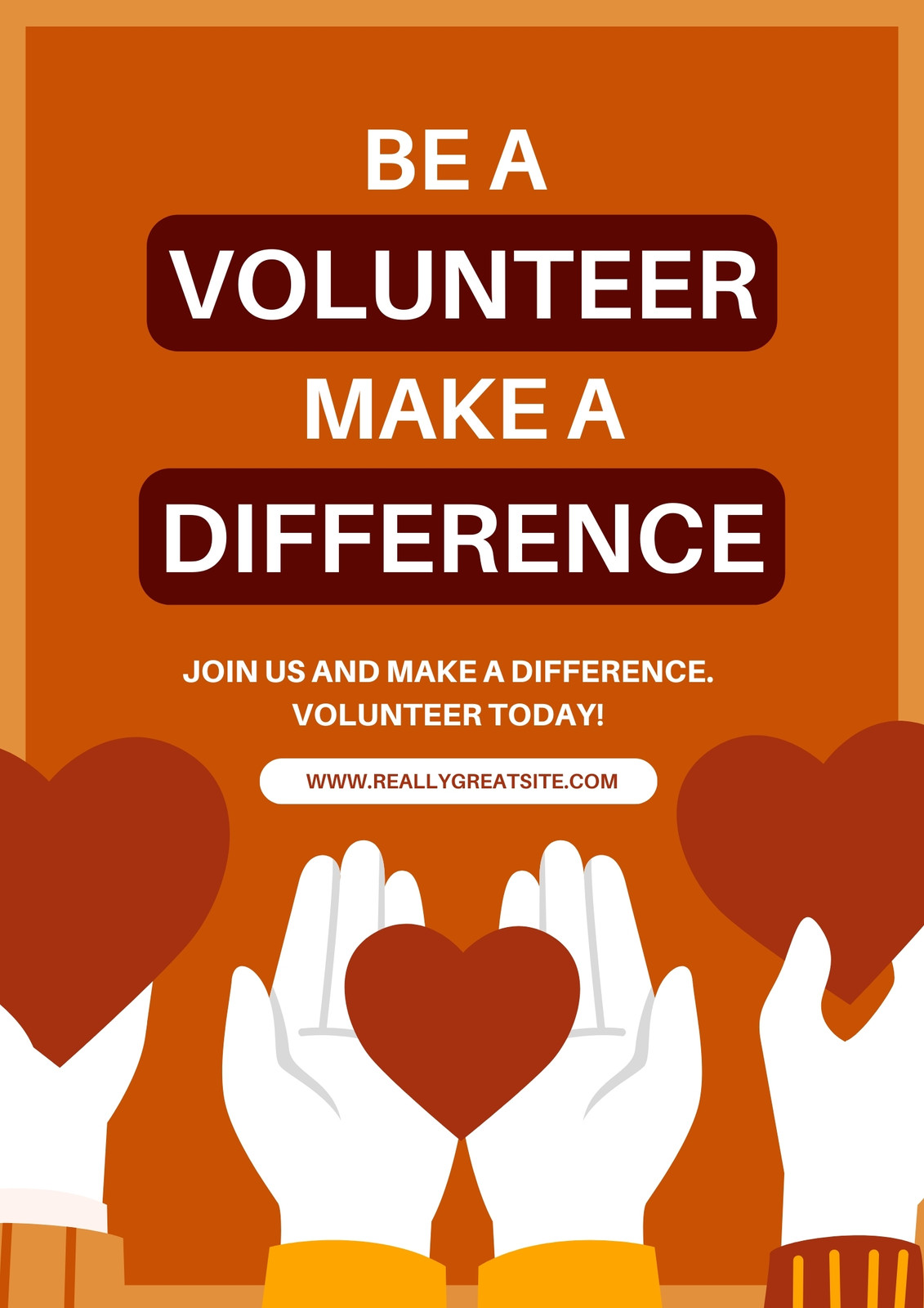 Orange Volunteer Campaign Flyer