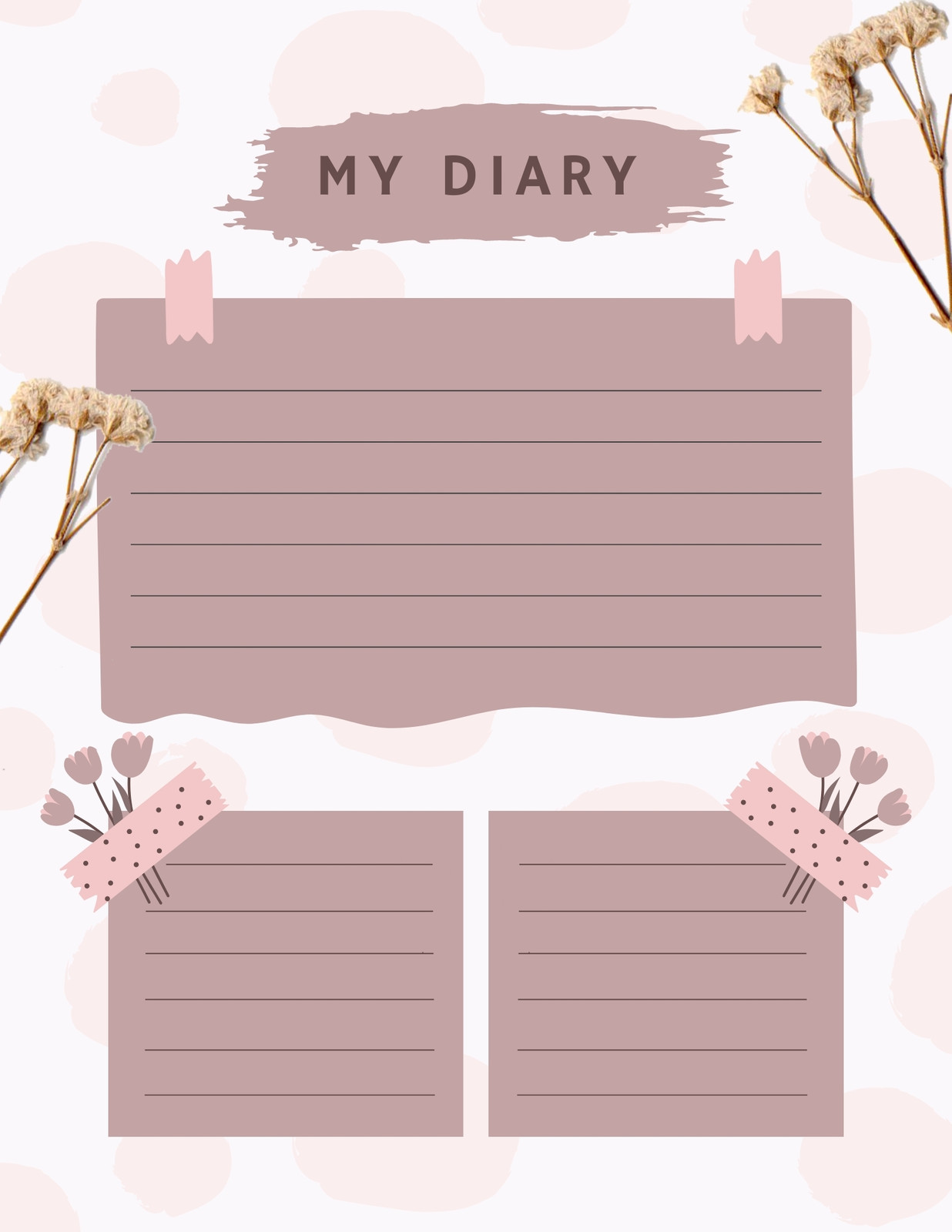 Customize 19+ Cute Diary Templates Online - Canva