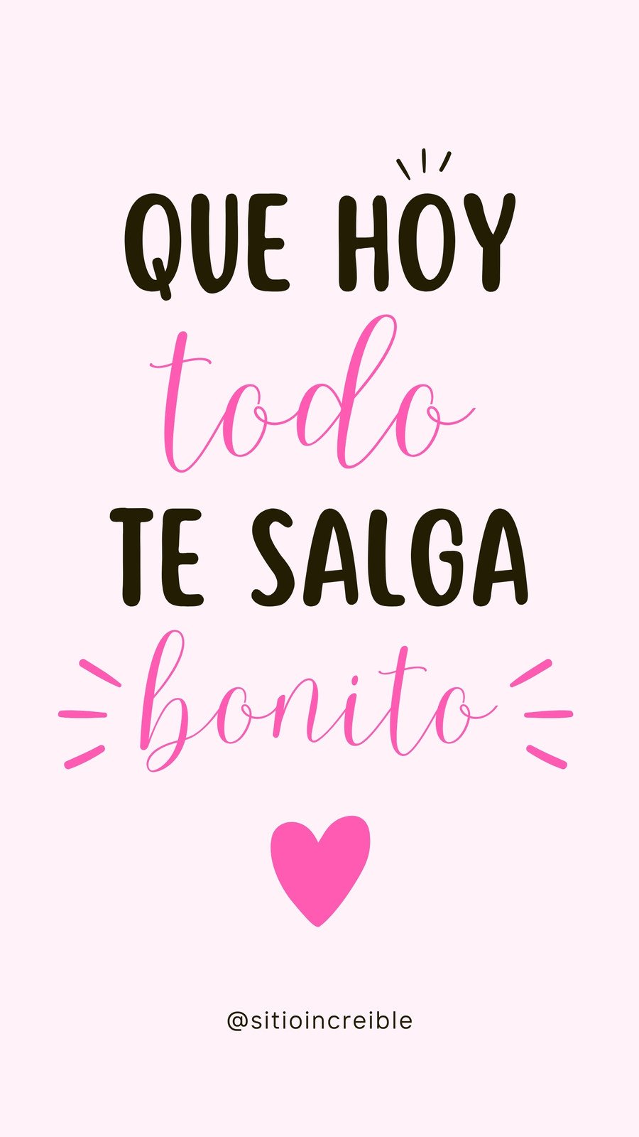 Historia de Instagram Frase Motivacional Simple Rosa
