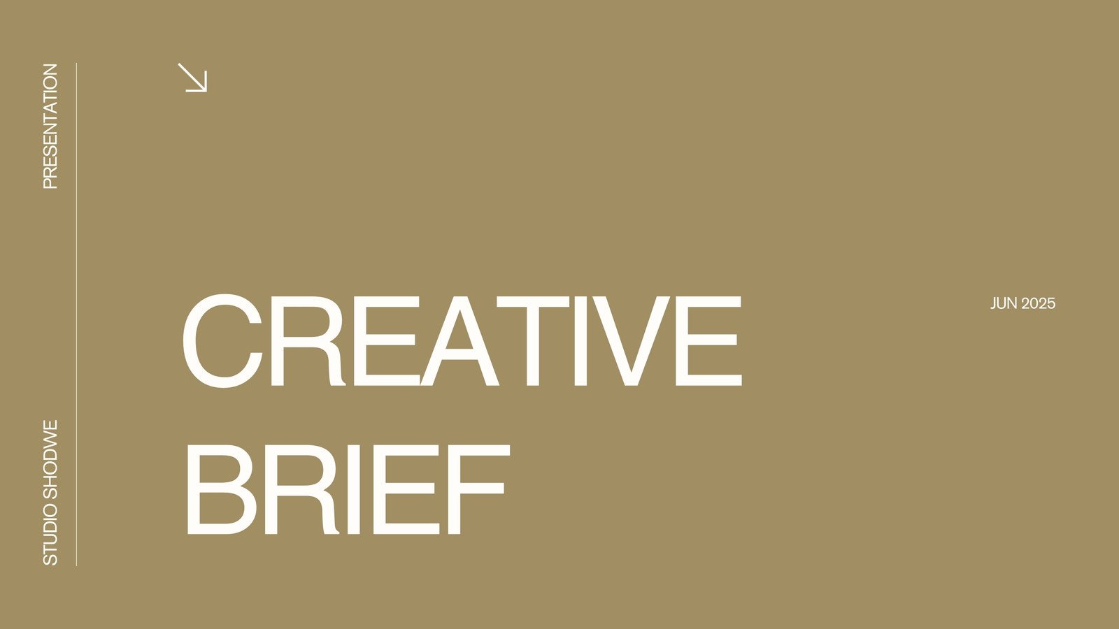 Khaki Minimal Creative Brief Presentation