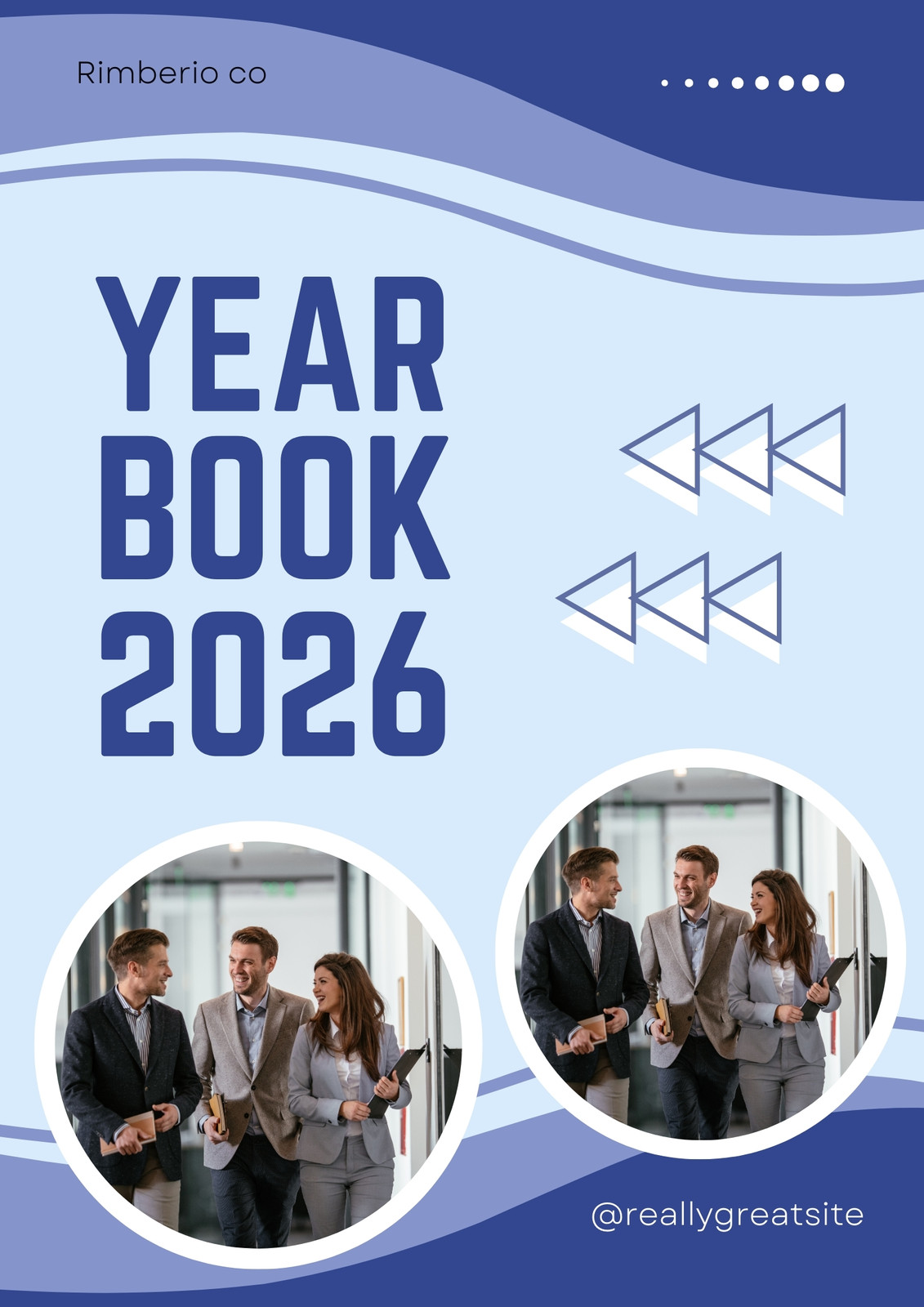 Blue Modern Yearbook Blue Modern Yearbook