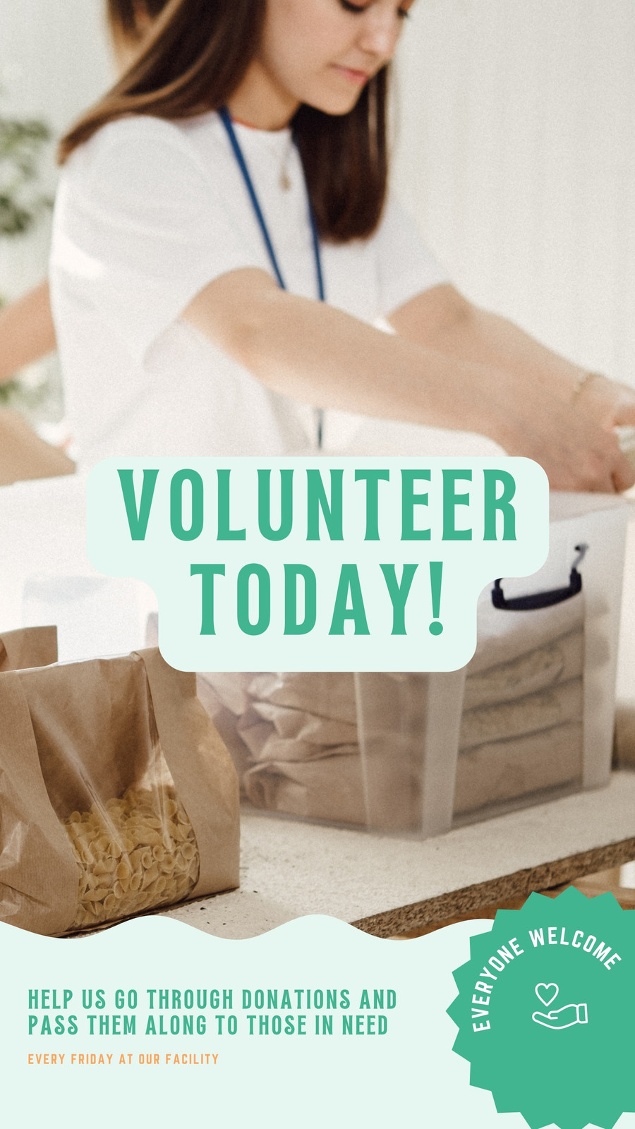 Green Playful Volunteer Instagram Story
