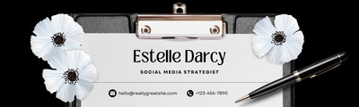 Modern Creative Personal Business LinkedIn Article Cover Image Canva template, black and white