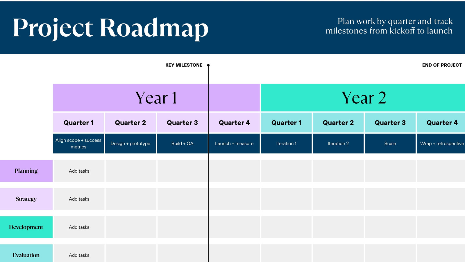 Interactive Whiteboard in Dark Blue Lavender Cyan Minimal Type-Driven Style