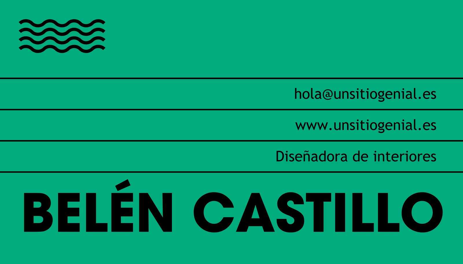 Tarjeta de Visita para Diseñadora Tipográfico Brutalista Verde y Negro