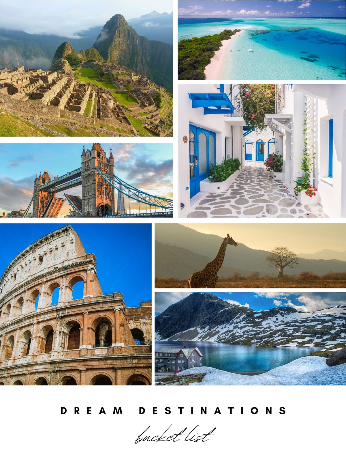 White Simple Grid Vacation Inspiration Moodboard Travel Lemon8 Post