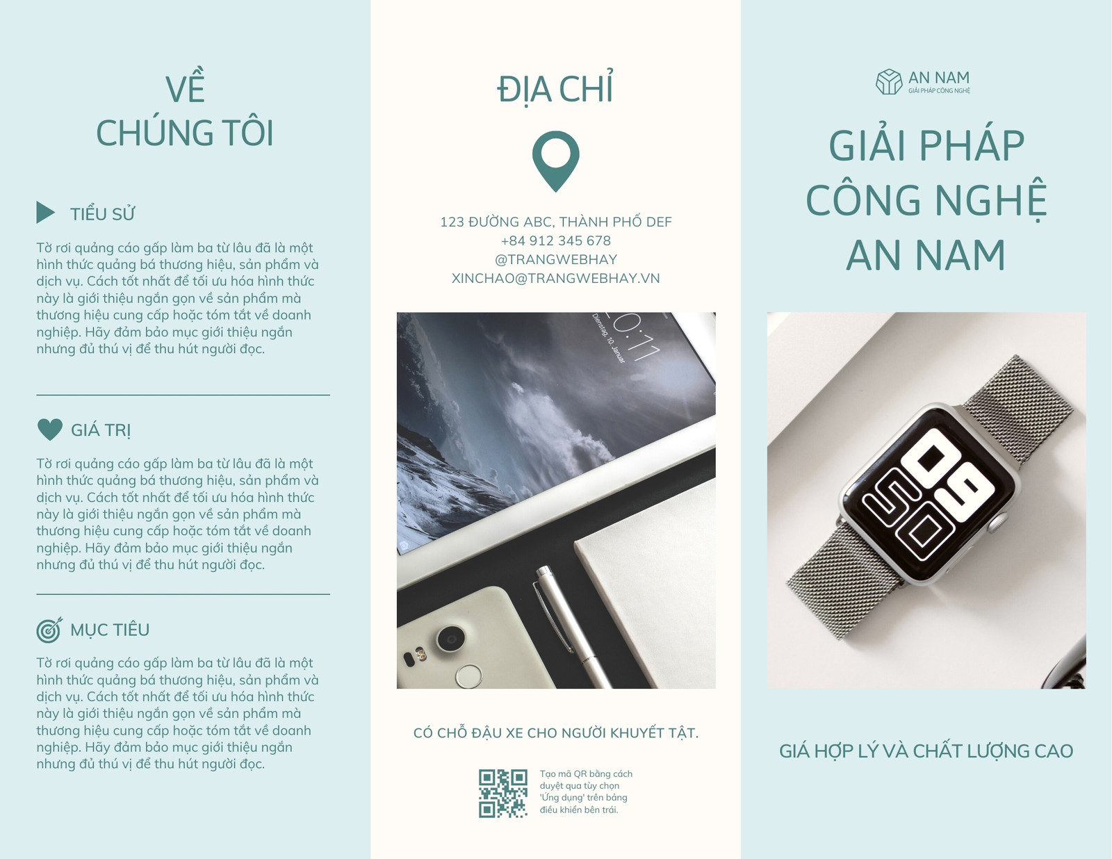 Brochure công ty công nghệ & trò chơi Brochure công ty công nghệ & trò chơi
