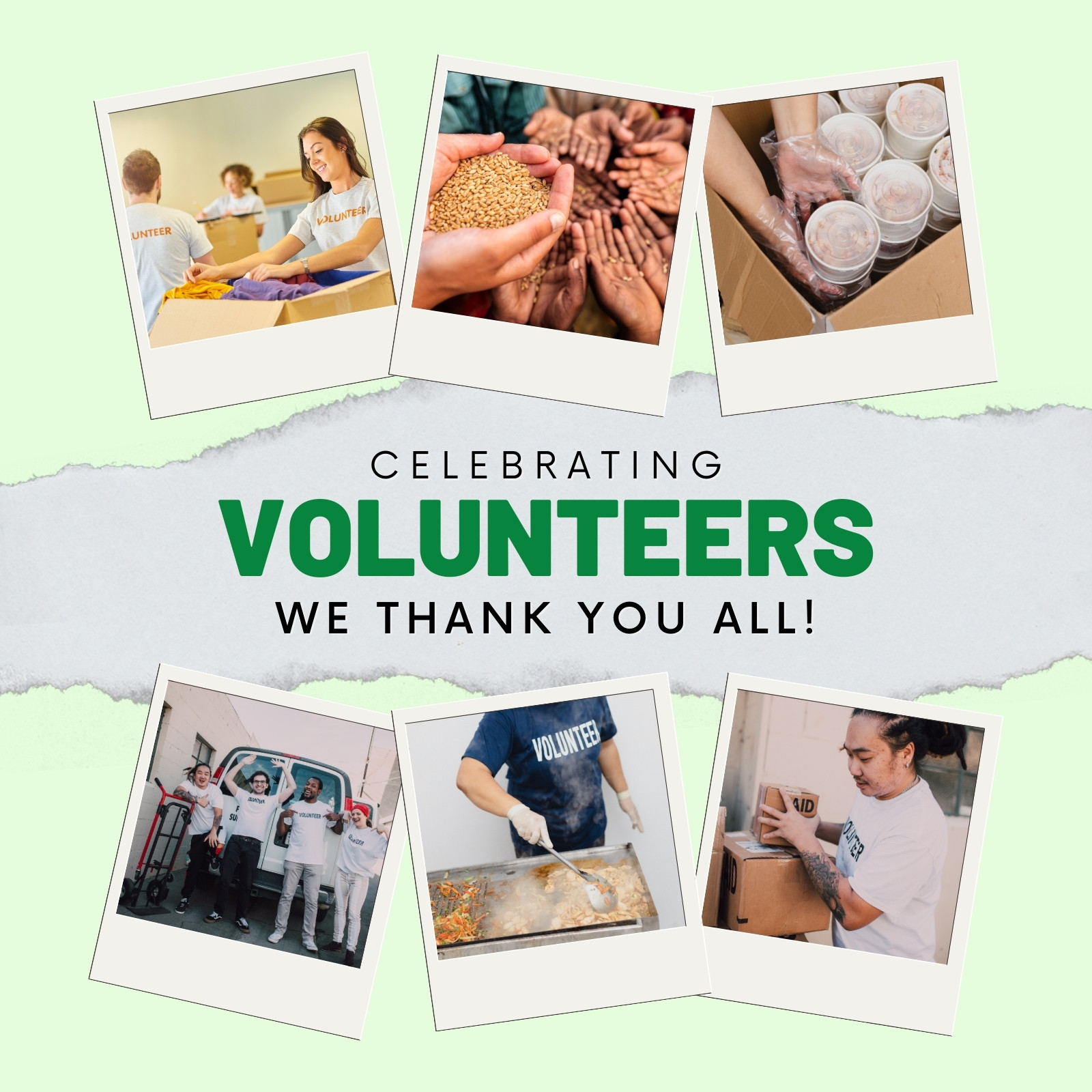 photo Collage Volunteers Thank You Instagram Post