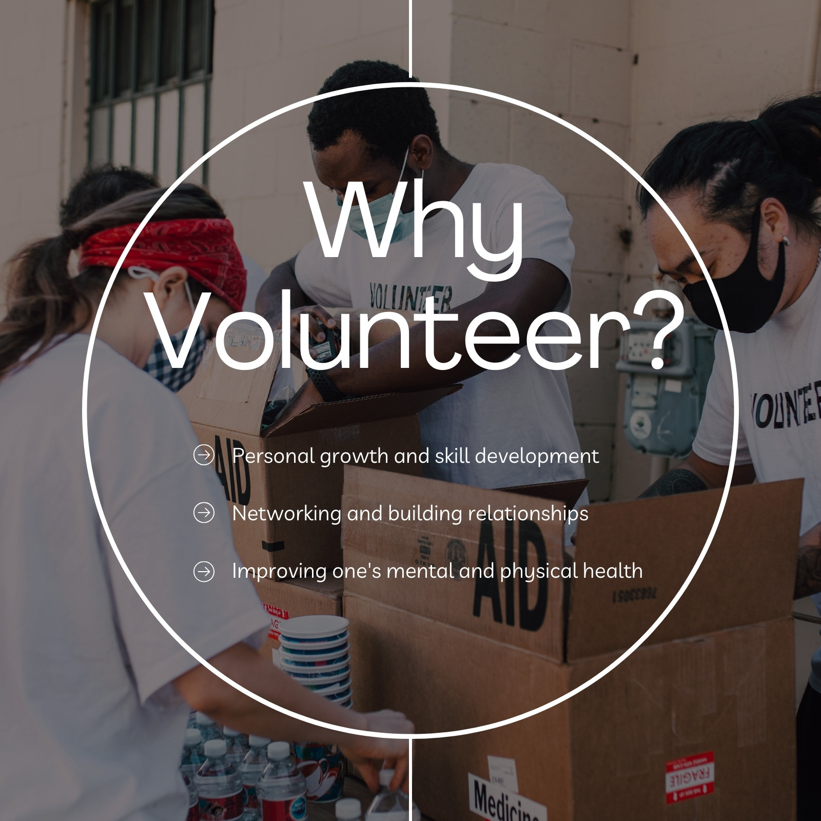 White Clean Minimalist Volunteering Instagram Post