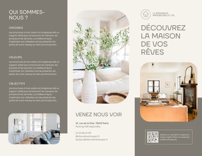 Boutique épurée marron et beige