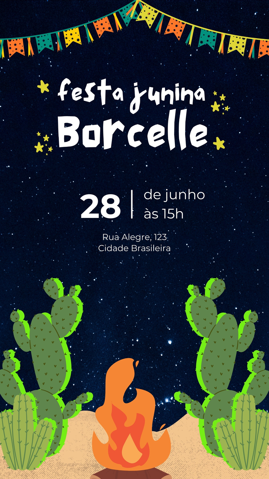 stories instagram convite de festa junina