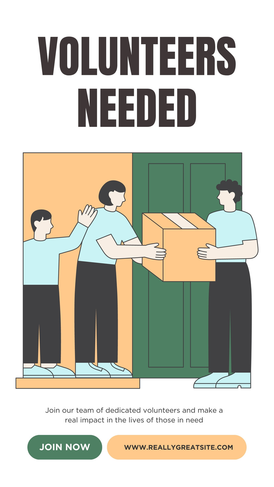 White Volunteers Needed Instagram Story