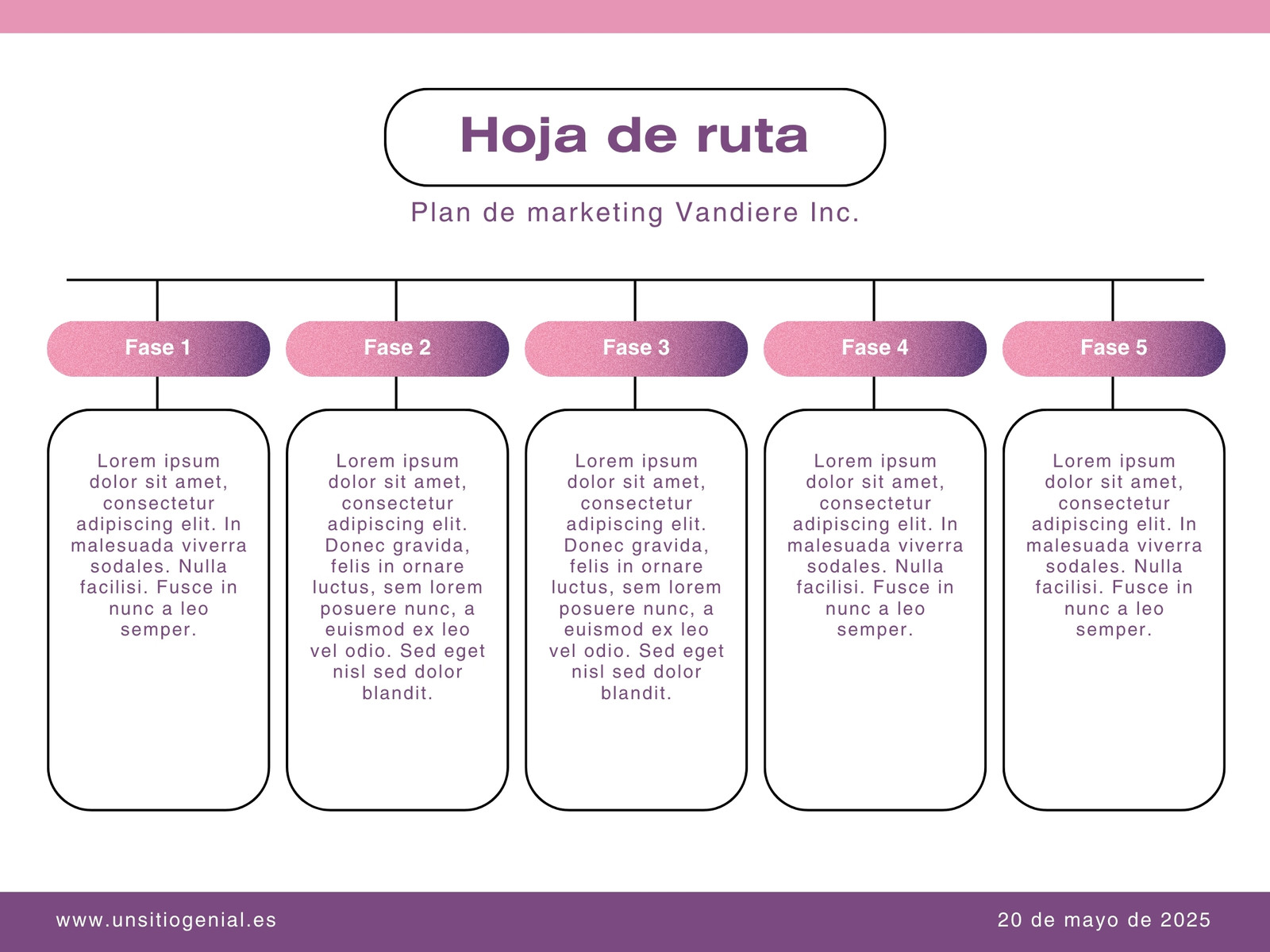 Gráfico Hoja de Ruta Moderno Geométrico Violeta