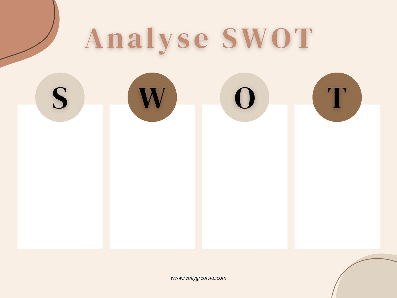 Marron Analyse SWOT Graphique