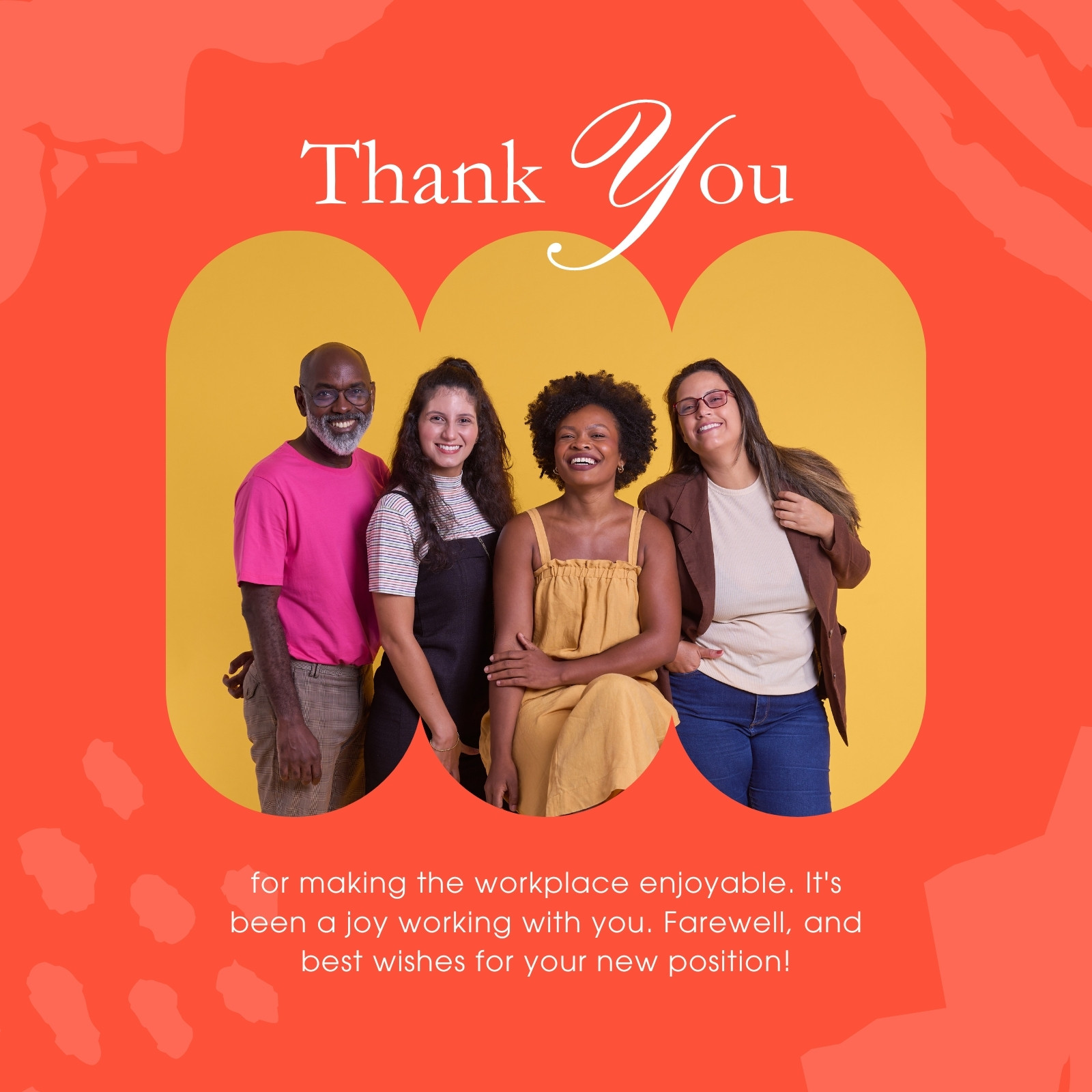 Bright Bold Photocentric Thank You Farewell Message Instagram Post