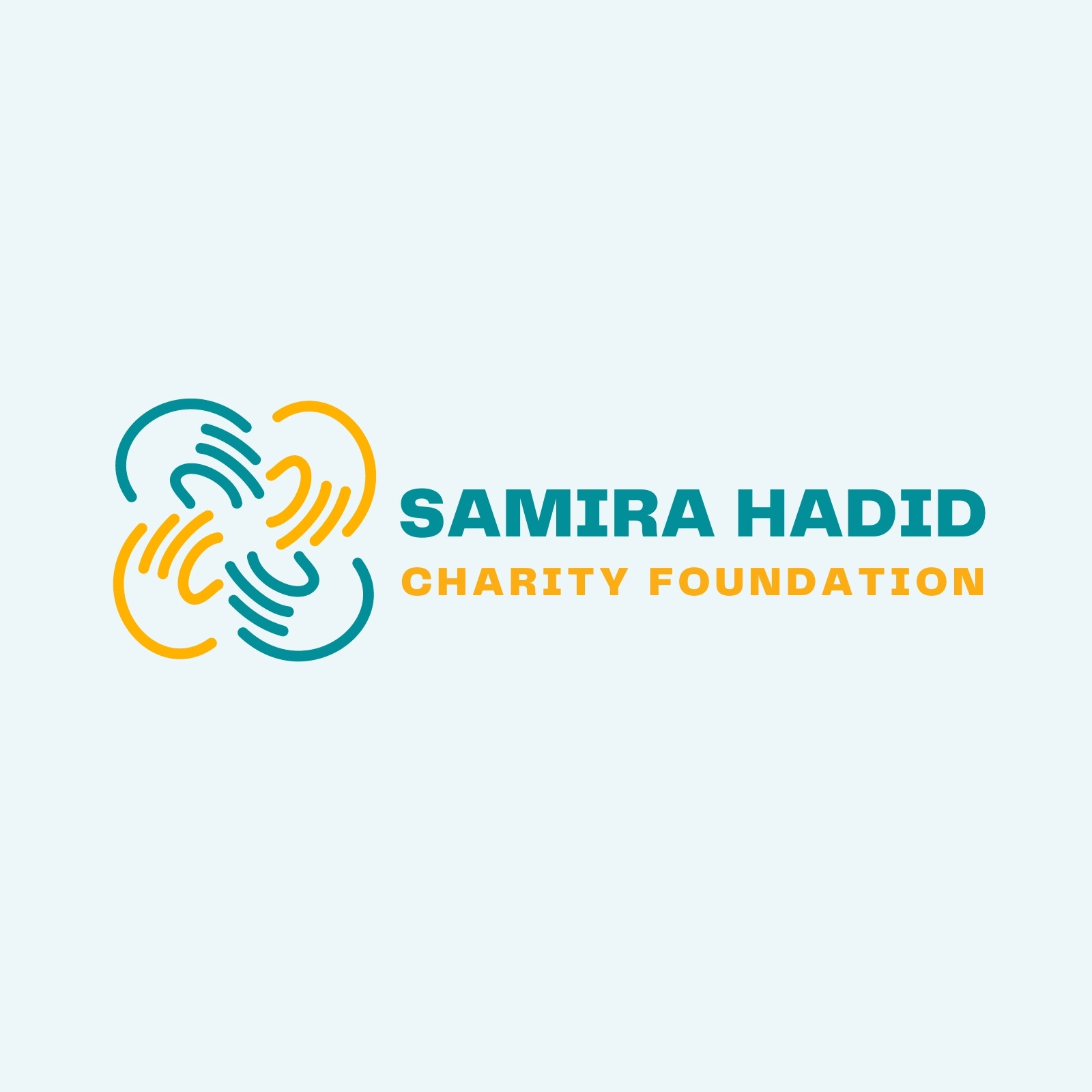 Green and Yellow Minimalist Charity Foundation Logo