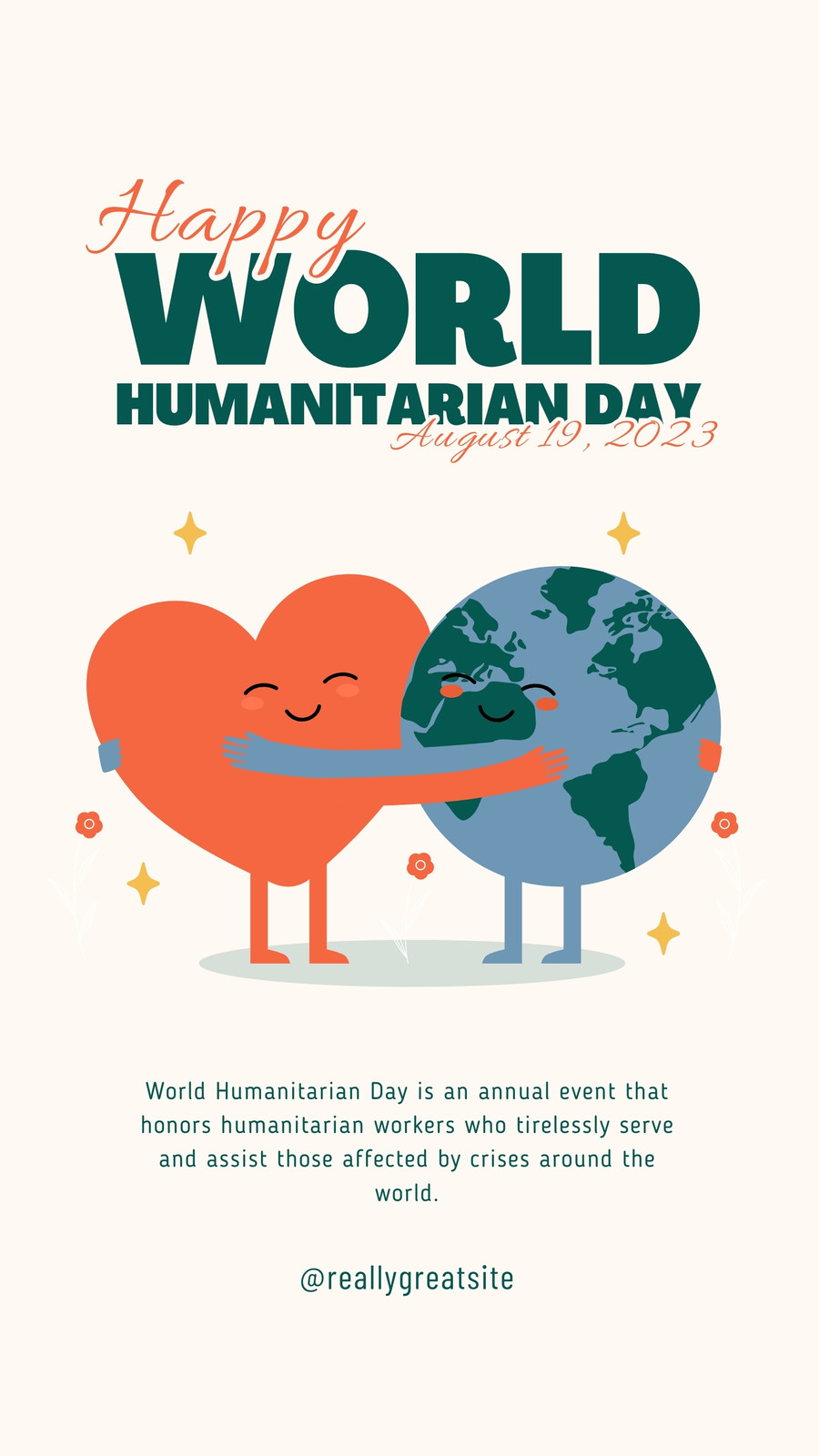 Cream Illustration World Humanitarian Day Your Story