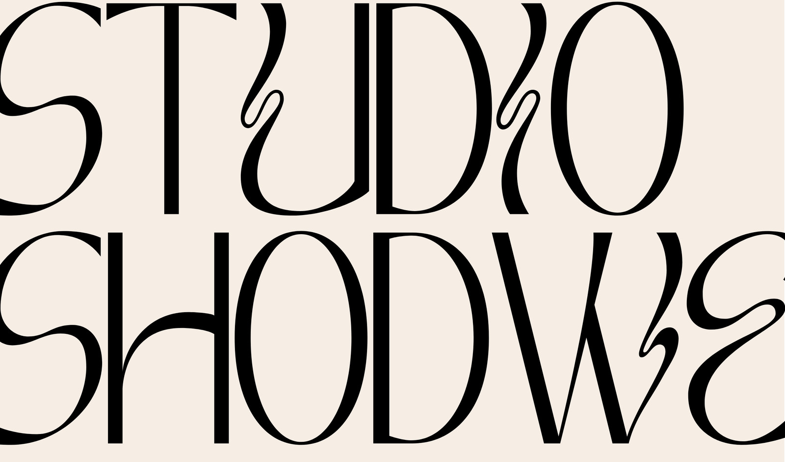 Beige Black Contemporary Creative Typography Business Card