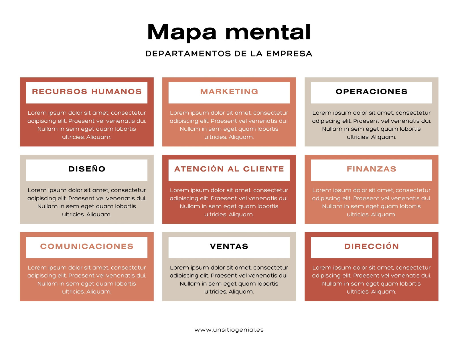Gráfico Mapa Mental Corporativo y Moderno Rojo y Blanco