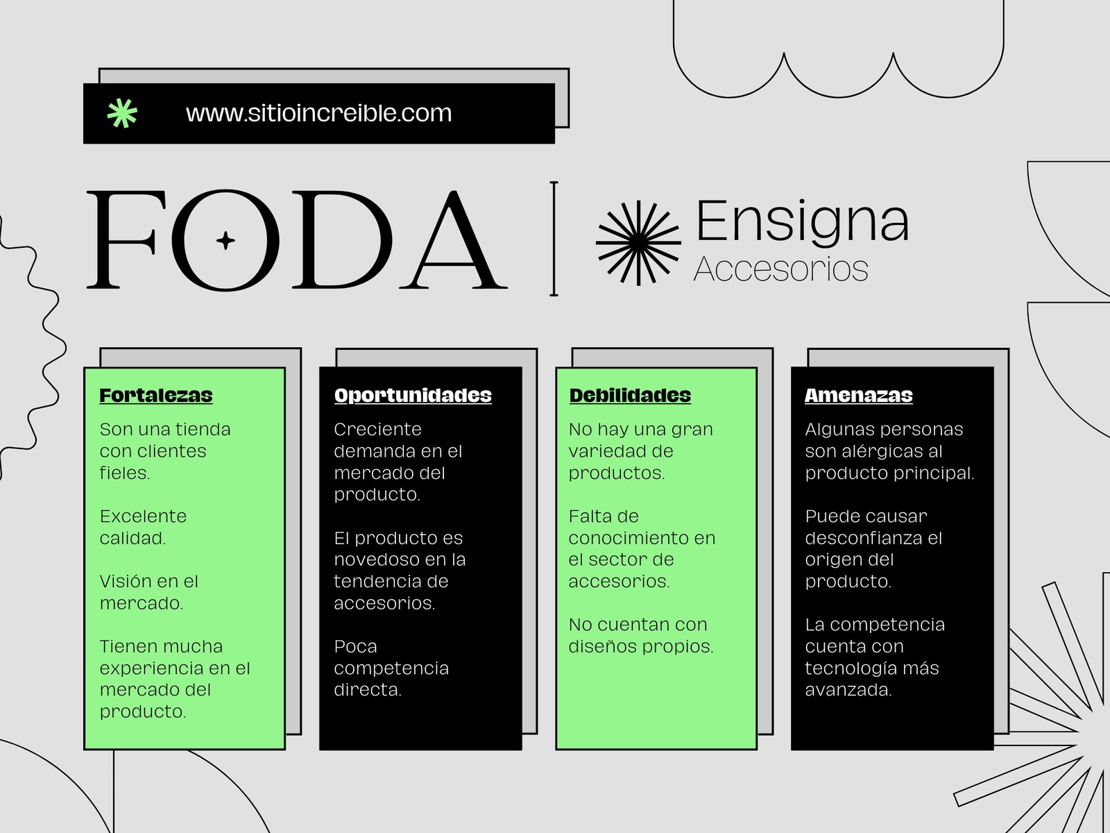Grafica Cuadro FODA Moderno Gris Verde