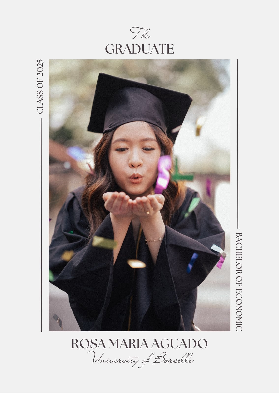 grad announcement cards Graduation Card Template for Senior & High School Grads | Class of 2023 Invitation, Yearbook, Photo Card Tribute, Canva with 30% post consumer recycled content UCLA Standout Graduation Announcement