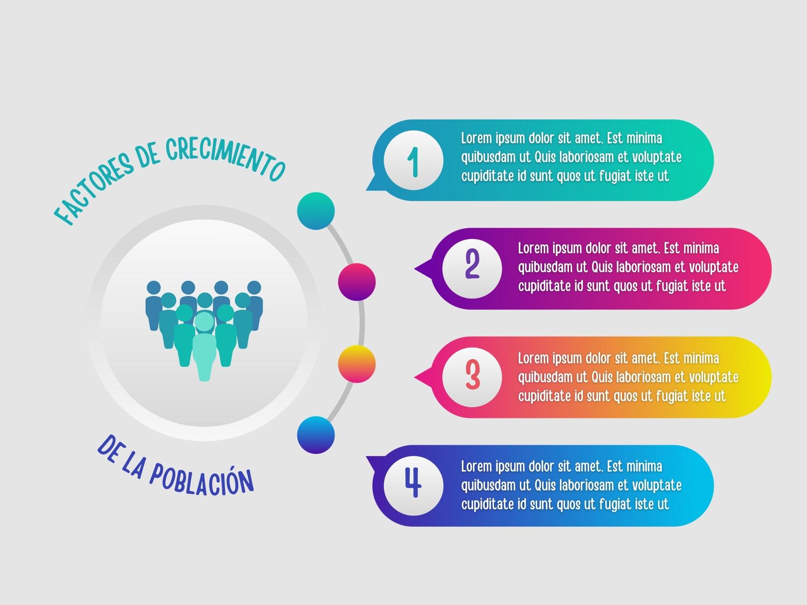 Gráfico Esquema Iconos Circular Azul