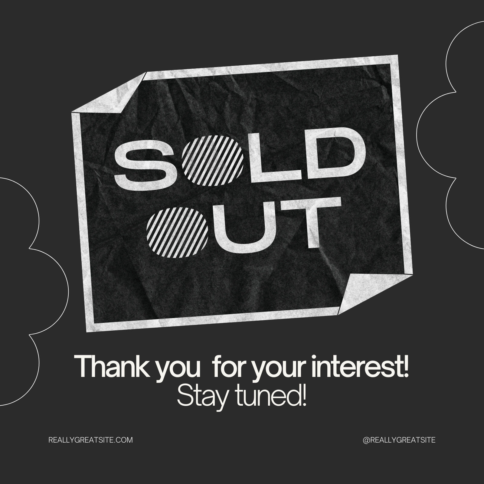 Free and customizable sold out templates