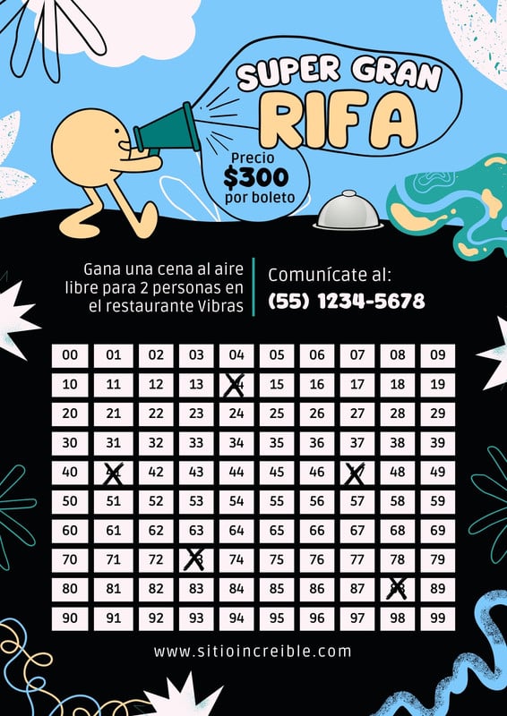Plantillas rifa - Gratis y editables - Canva
