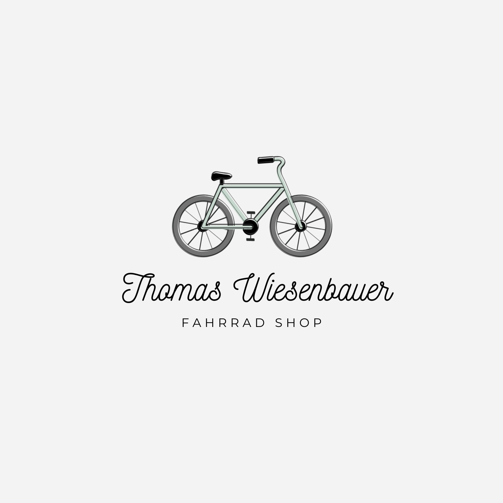 Grau Schwarz Einfach Fahrrad Shop Geschäft Animation Logo Grau Schwarz Einfach Fahrrad Shop Geschäft Animation Logo