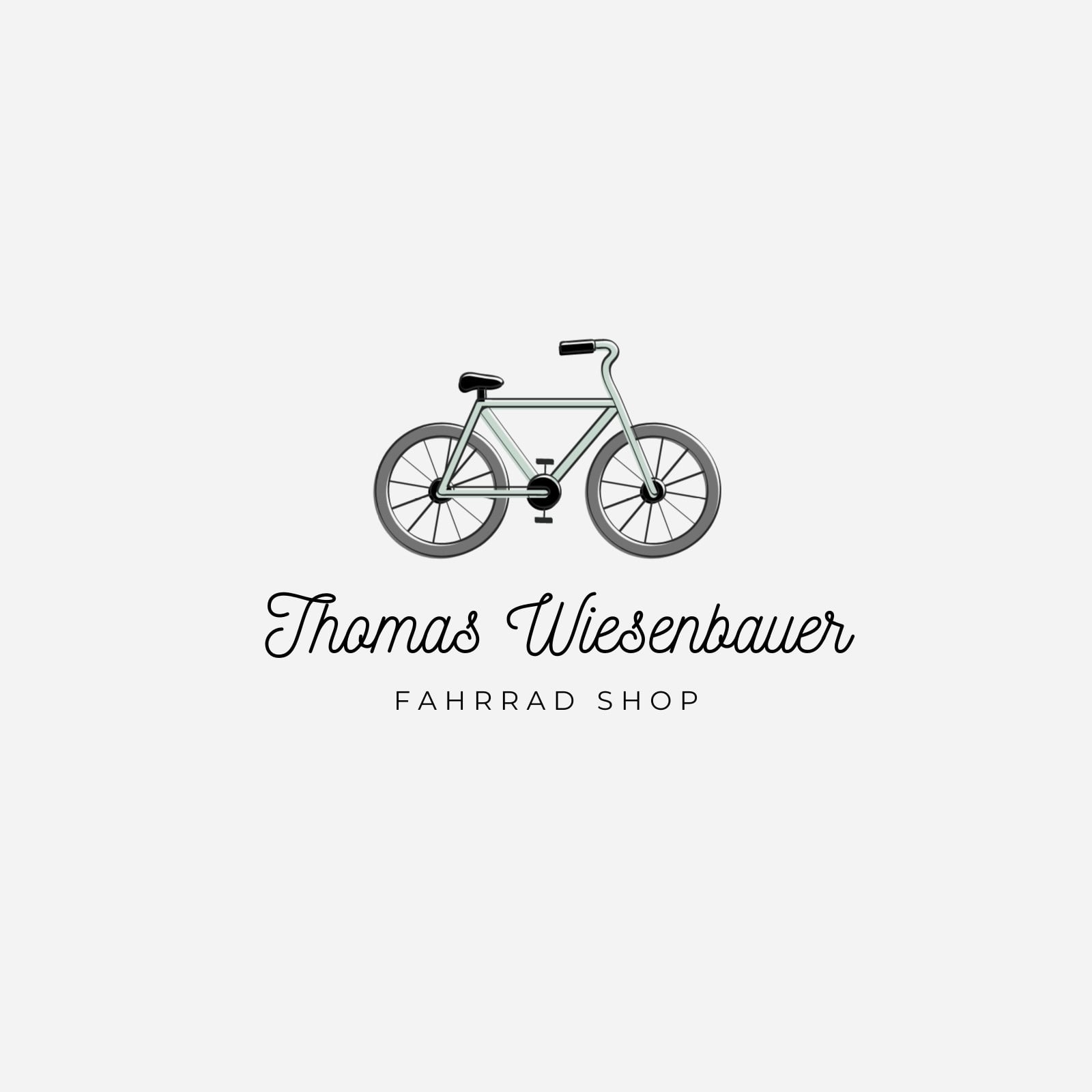Grau Schwarz Einfach Fahrrad Shop Geschäft Animation Logo Grau Schwarz Einfach Fahrrad Shop Geschäft Animation Logo