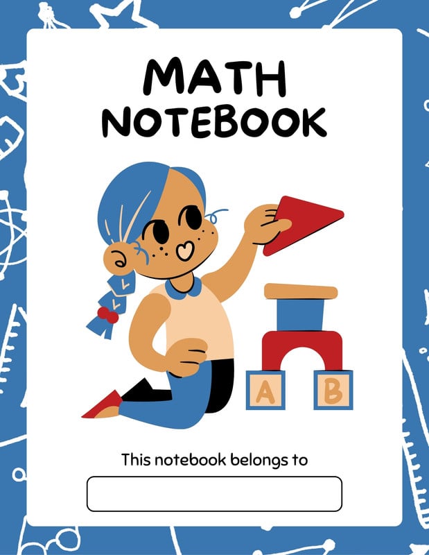 Red For Math Notebook Cover Free printable custom math notebook cover templates | Canva