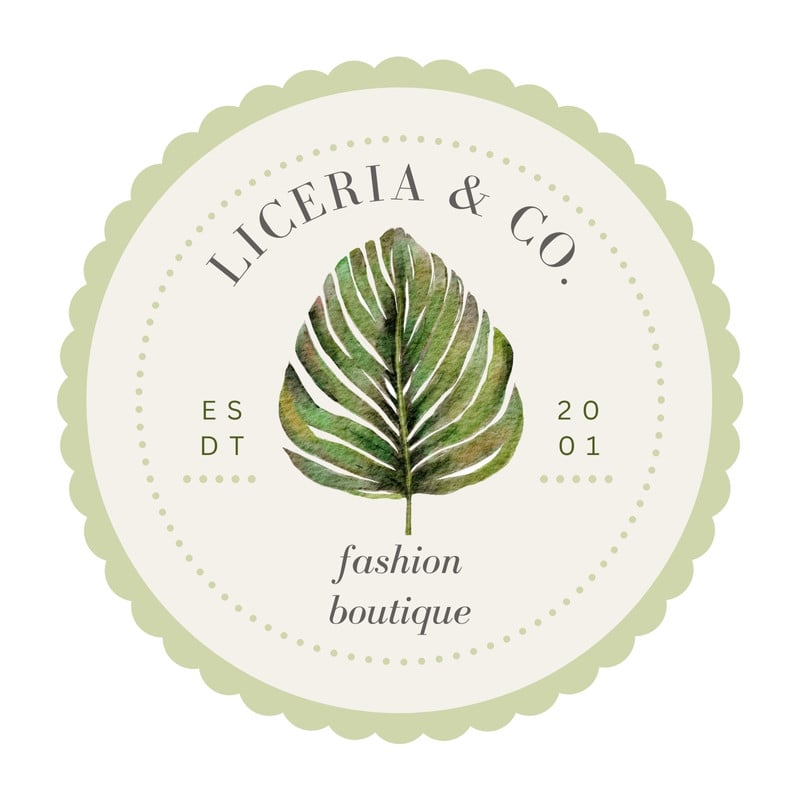 Elegant Watercolor Monstera Leaf Etsy Shop Icon Canva template, green