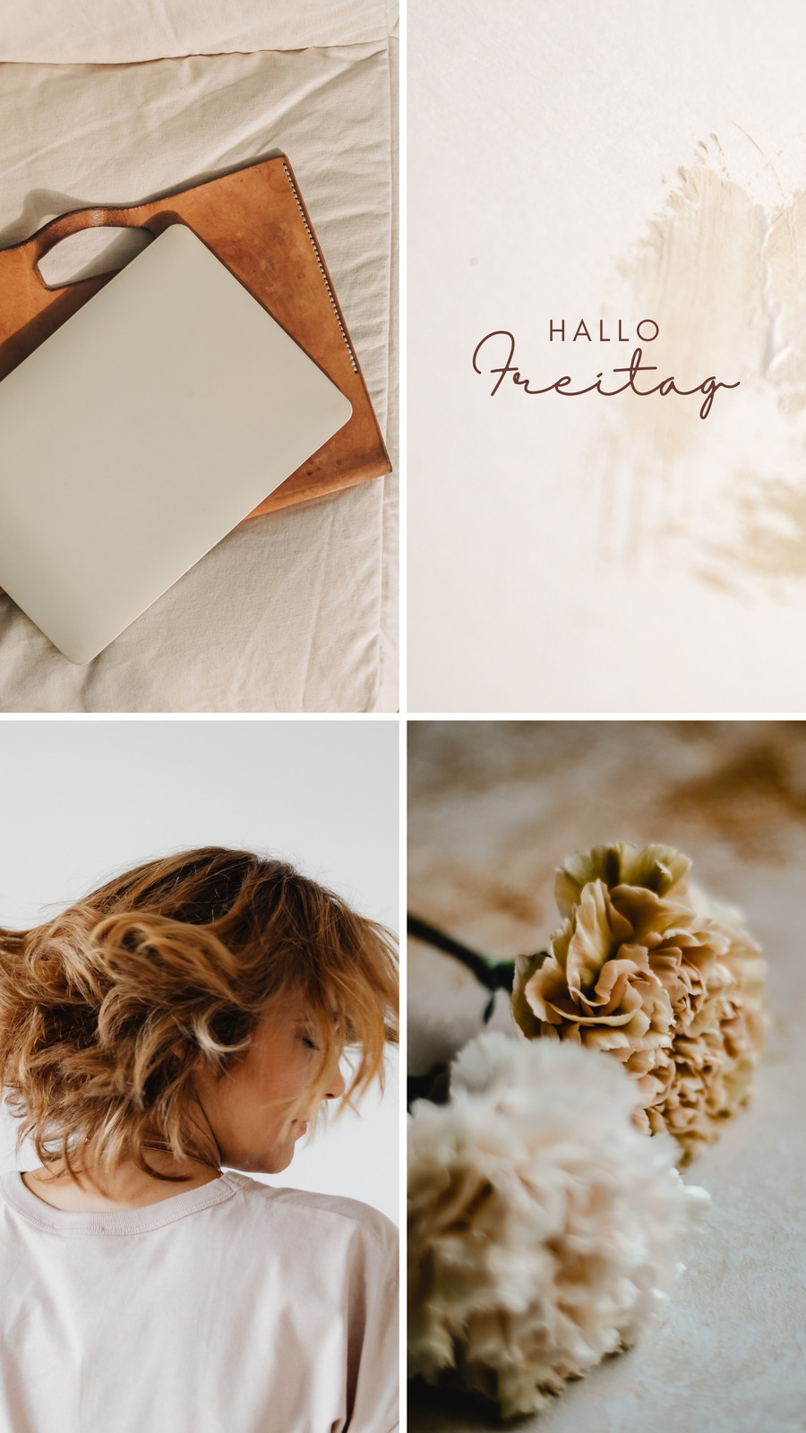 Beige Braun Elegant Minimalistisch Collage Hallo Freitag Instagram Story Beige Braun Elegant Minimalistisch Collage Hallo Freitag Instagram Story