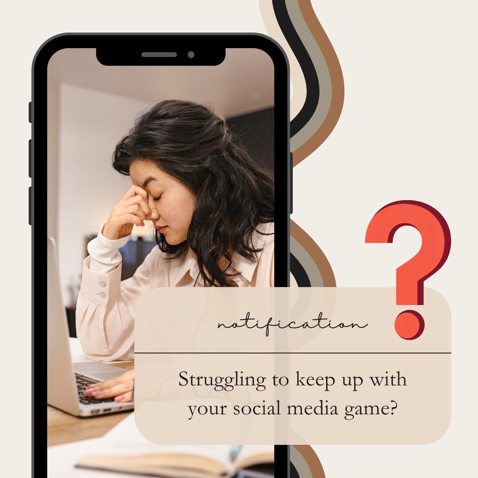 Neutral Phone Mockup Social Media Promo Instagram Post