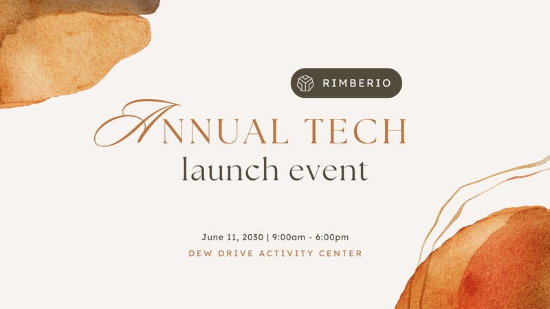 Modern Elegant Corporate Event Welcome Overview Presentation Canva template, beige and orange