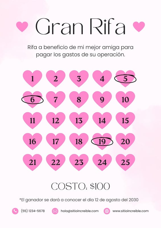 Template De Rifa Plantillas rifa - Gratis y editables - Canva