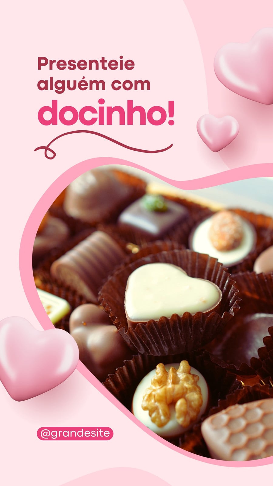Story para Instagram Presente doce moderno rosa