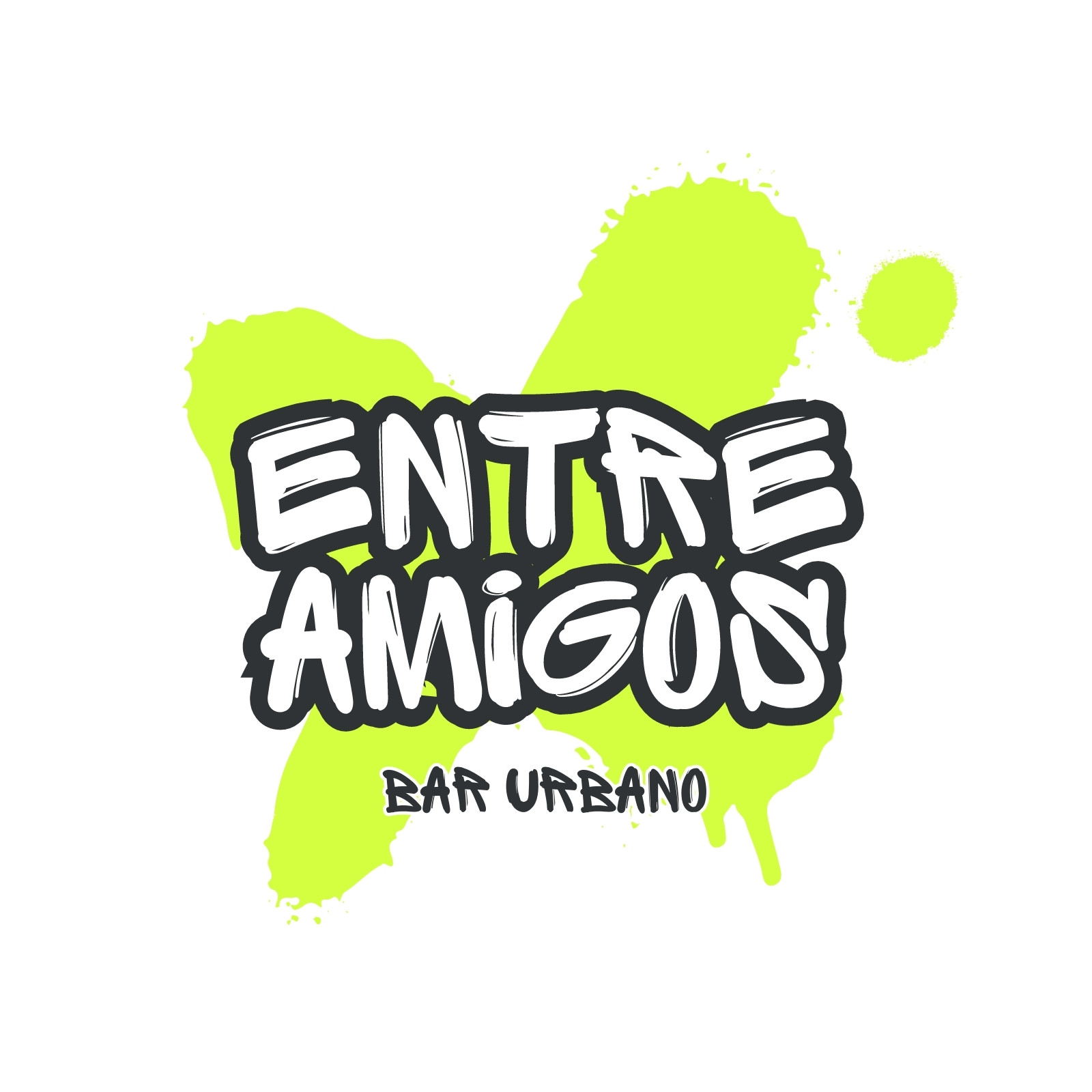 Logo Bar Urbano Grafiti Verde y Negro