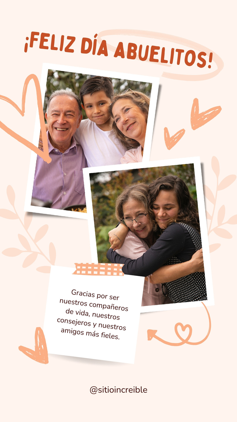 Historia de Instagram - Día de los abuelos - Orgánico y beige