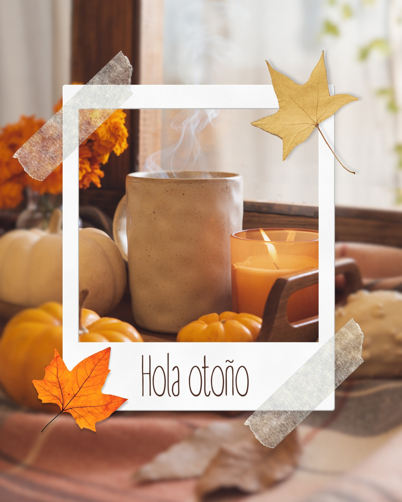 Post de Instagram Vertical Bienvenido Otoño Collage Marrón