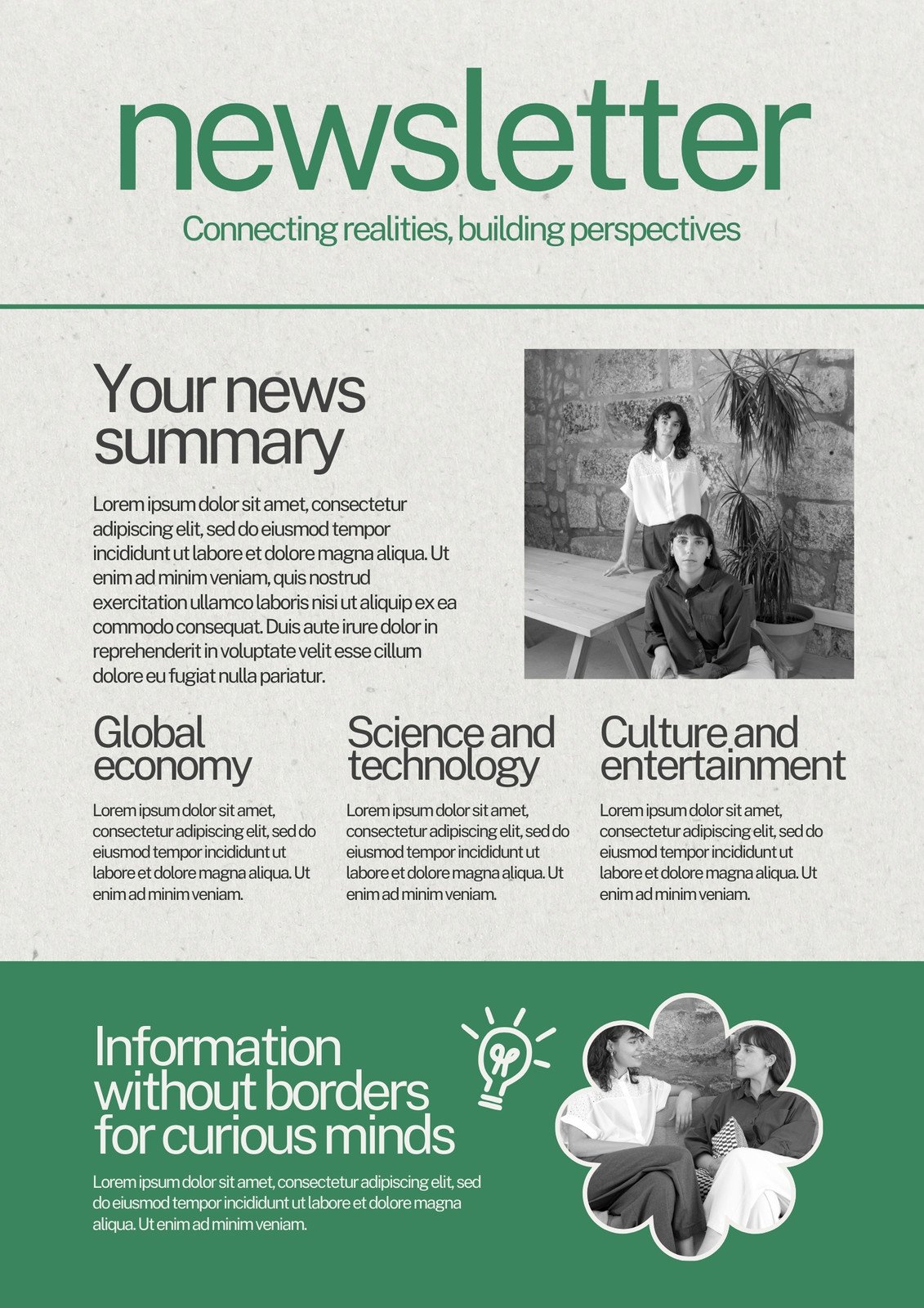 Green Modern Breaking News Newsletter 