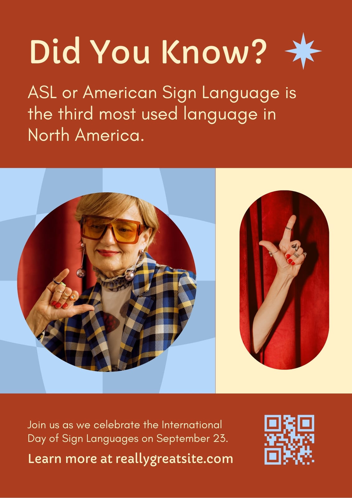 Sign Language Awareness Posters International Day of Sign Languages poster templates | Canva