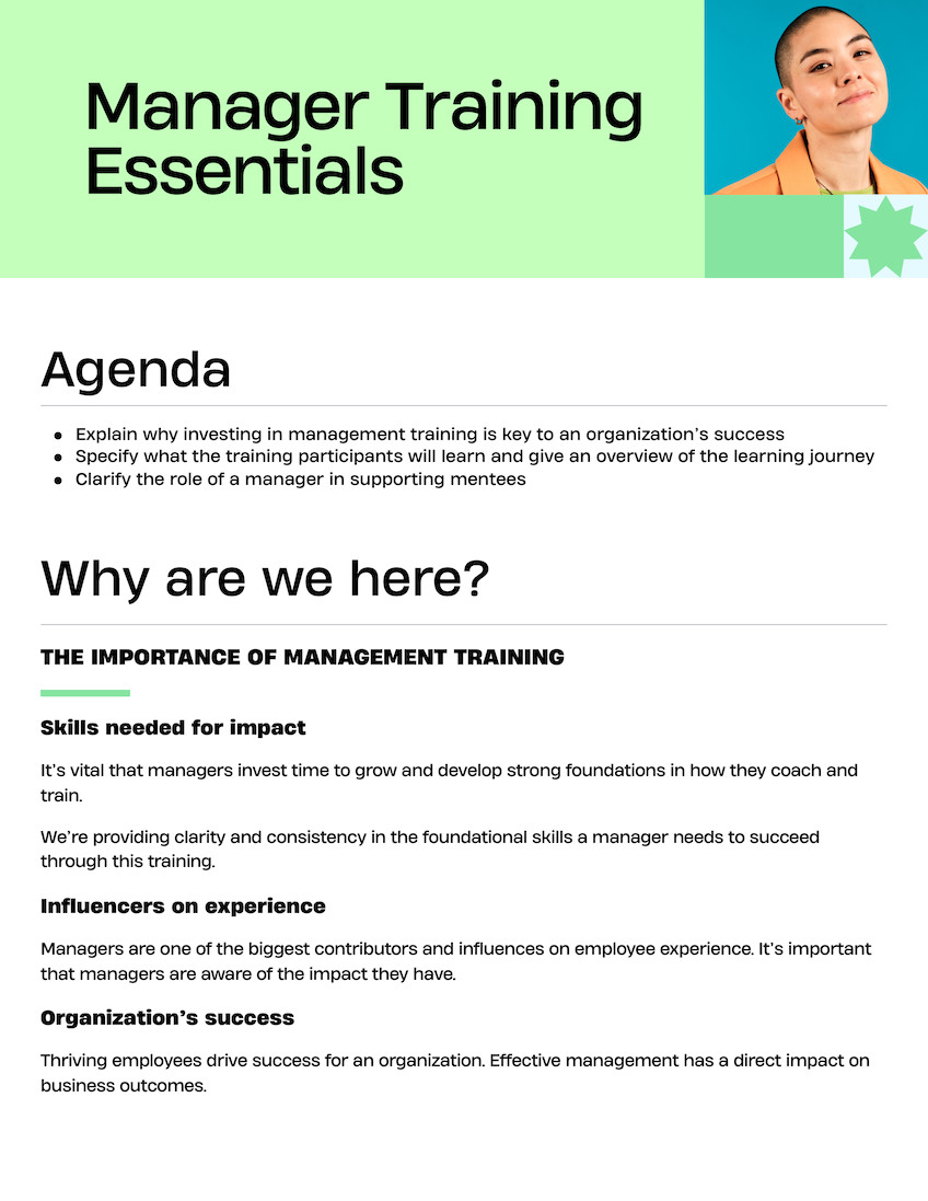 Manager Training Essentials Doc