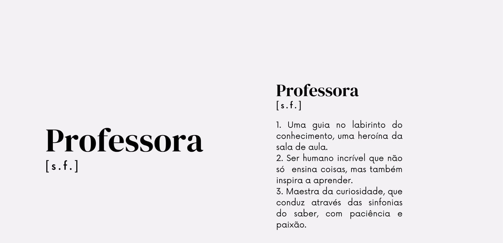 Caneca panorâmica significado professor preto e branco