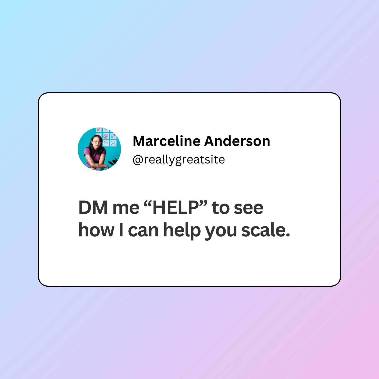White Blue Pink Social Media Help Instagram Post