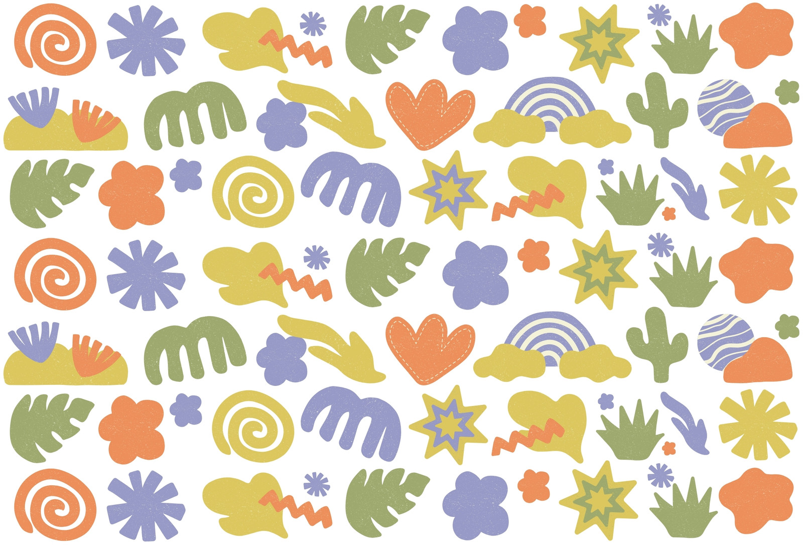 Baby Shower Wrapping Paper in Yellow Green Blue and Orange Handdrawn Style Baby Shower Wrapping Paper in Yellow Green Blue and Orange Handdrawn Style