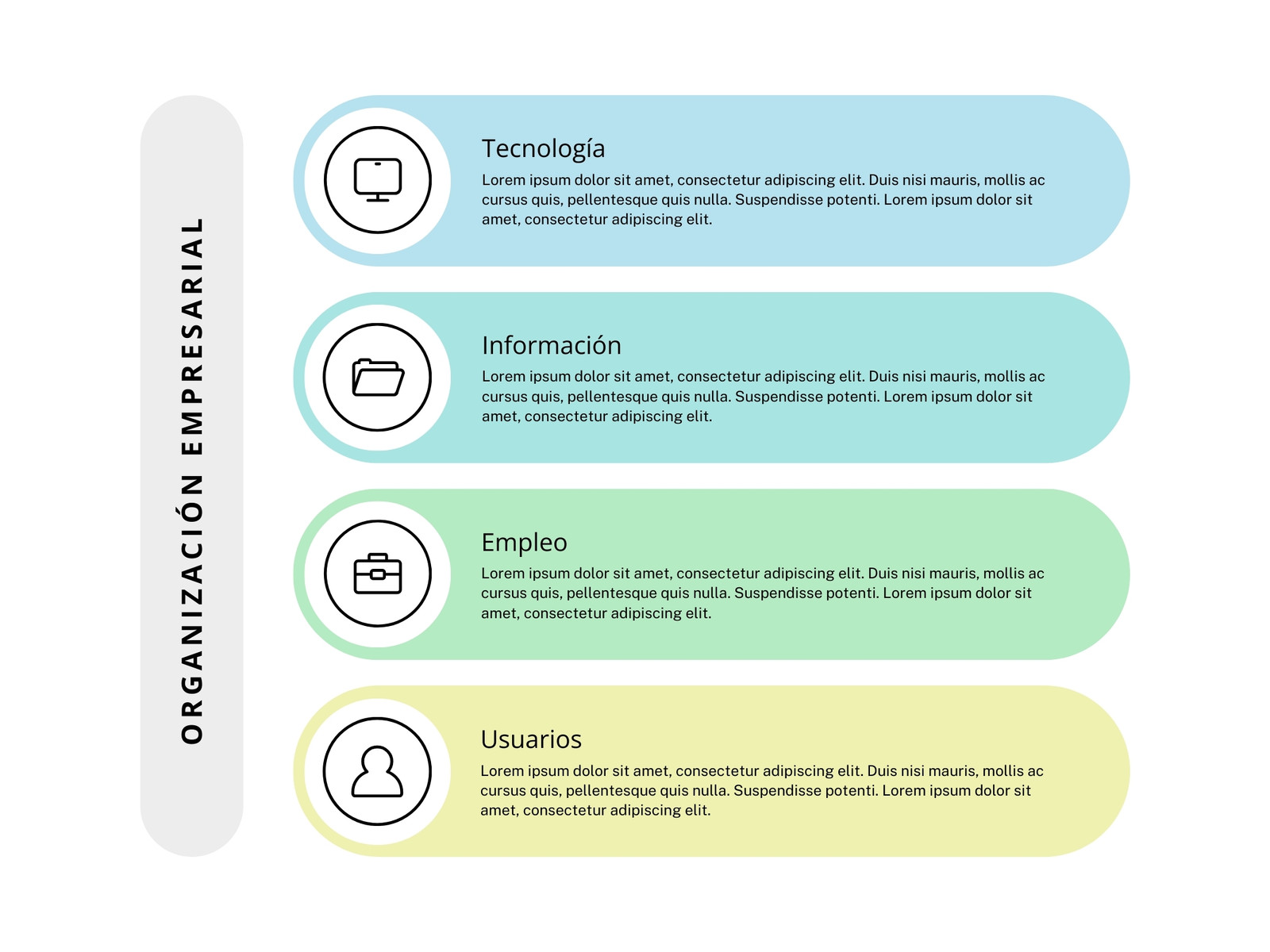 Gráfico Organización empresarial iconos Profesional Multicolor