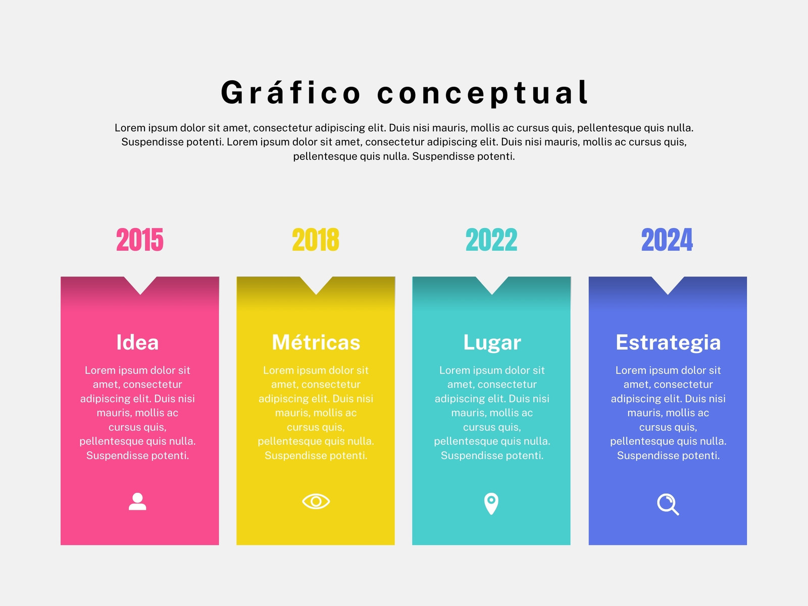 Gráfico Cronología empresa Profesional Multicolor