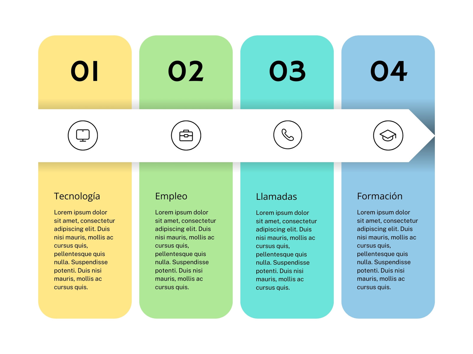 Gráfico Fases empresa Profesional Multicolor