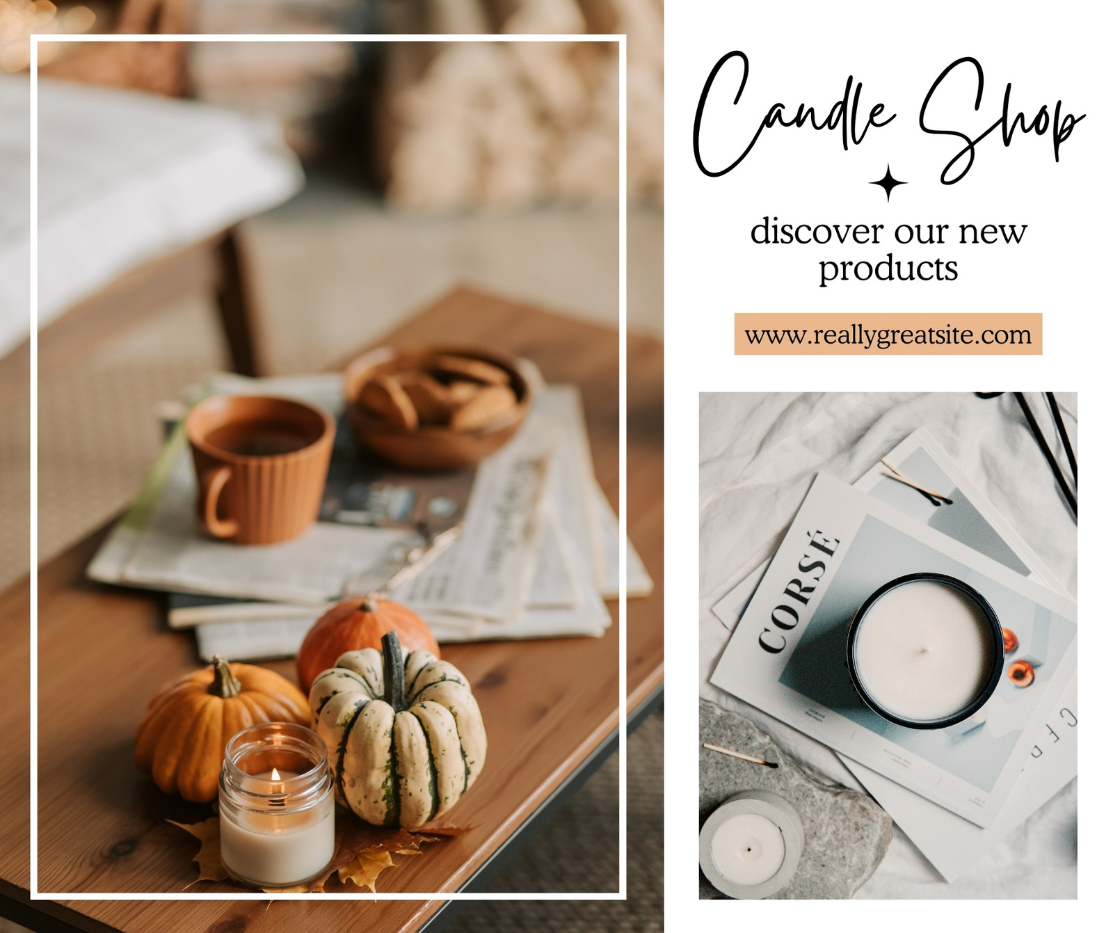 Black and White Modern Online Shop Facebook Post